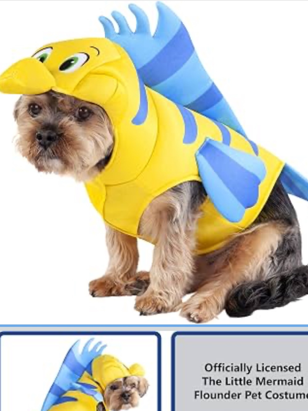 Flounder Dog Costume size medium